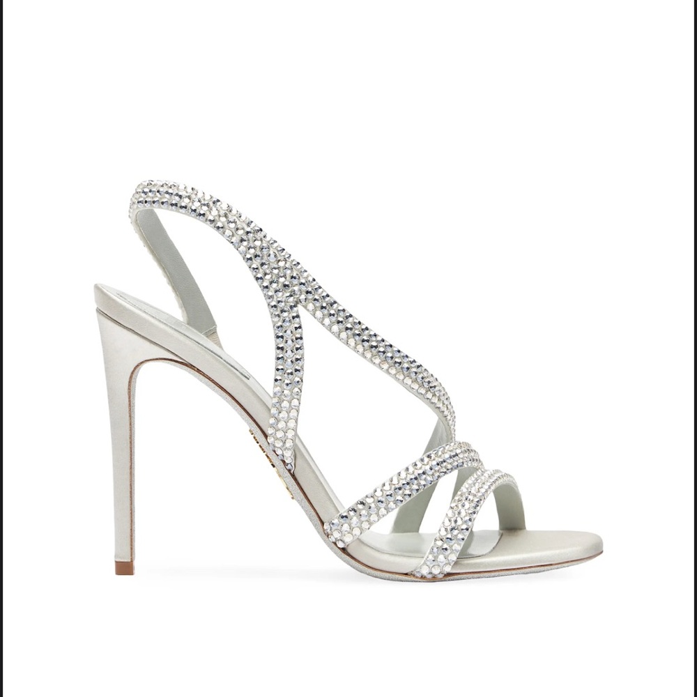 Rene Caovilla 120mm Silver Lisa Sandals